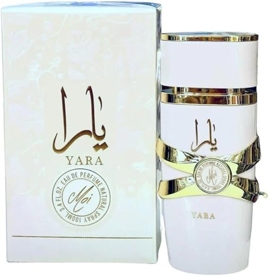 Yara Perfume MOI Blanco árabe Unisex Fragancia Larga Duración y Lujo 100